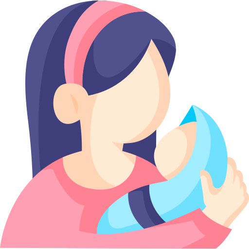 Una mujer con un bebe