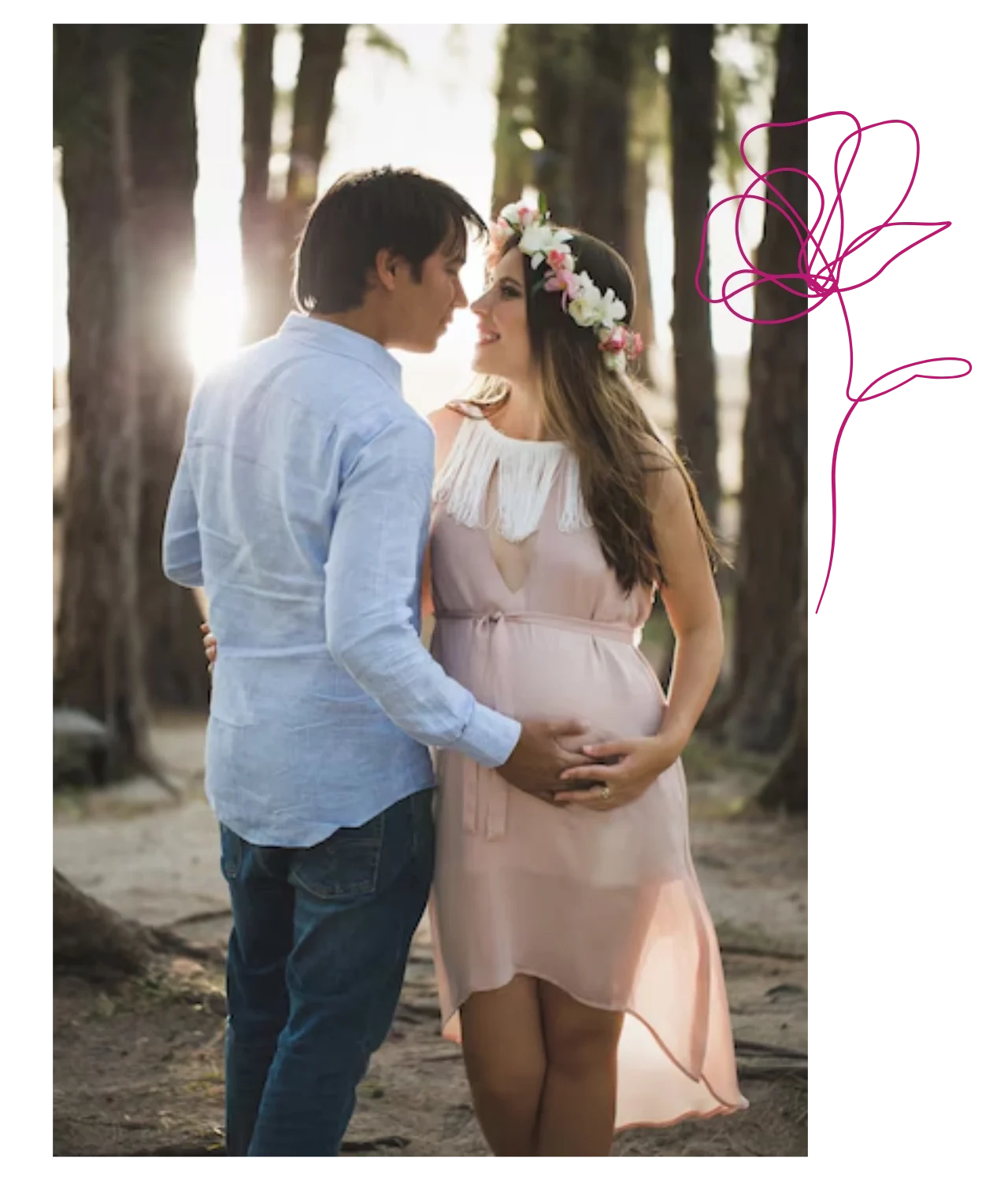 Pareja esperando su hijo gracias a la naprotecnologia